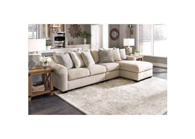 Carnaby Exclusive 3 Piece Sectional Linen Right Facing