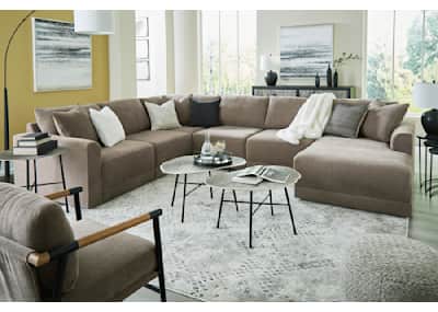 Raeanna 6 Piece Sectional Storm Right Facing Raeanna 6 Piece