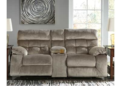 Brassville EXCLUSIVE Reclining Power Loveseat with Console