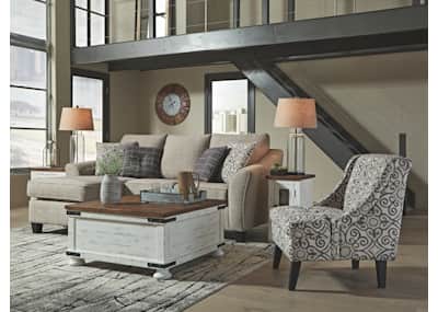Ashley kestrel sales sofa chaise driftwood