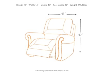 Ashley larkinhurst rocker recliner top