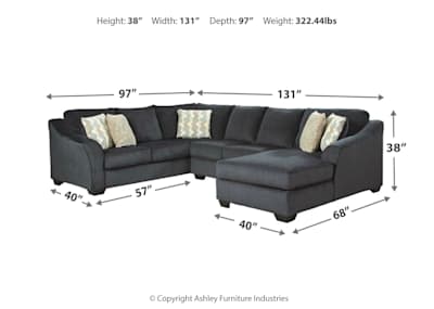 Eltmann slate laf sectional top