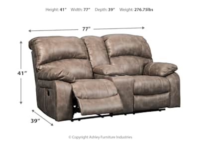 Dunwell Power Reclining Loveseat with Adjustable Headrest Ashley