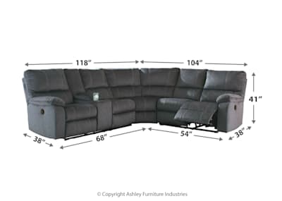 Urbino reclining hot sale sectional