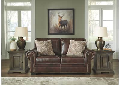 Roleson Loveseat Walnut Dufresne Furniture and Appliances