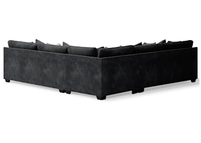 Lavernett 3 Piece Sectional Charcoal Left Facing Lavernett 3