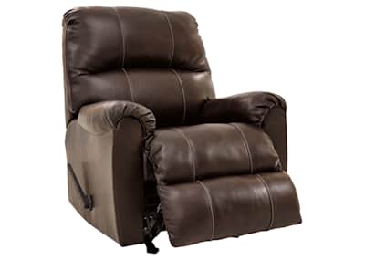 Hermiston Rocker Recliner Walnut Dufresne Furniture and Appliances