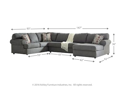 Jayceon 3 Piece Sectional Steel Right Facing Jayceon 3 Piece