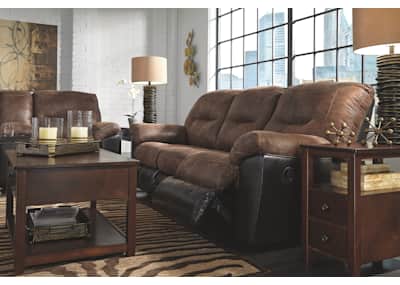 Follett reclining loveseat on sale with console
