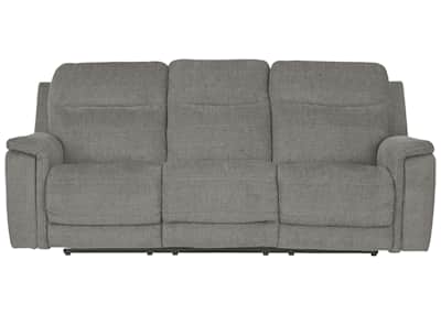 Mouttri Power Reclining Sofa With Power Headrest Smoke