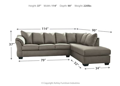 Darcy two store piece sectional