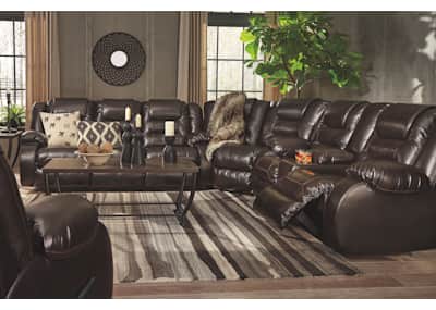 Vacherie chocolate double reclining hot sale sectional