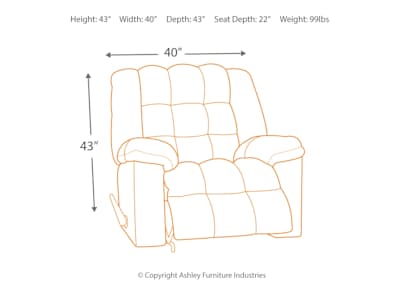 Ashley furniture store ludden rocker recliner