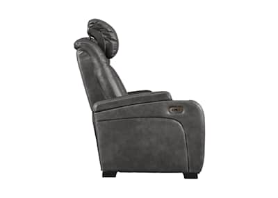 Eva faux suede sales power recliner