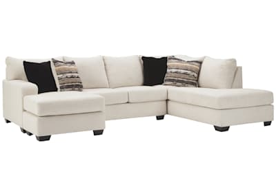 Cambri Exclusive 2 Piece Sectional Snow Right Facing Cambri