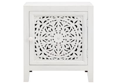 Fossil ridge gray store door accent cabinet