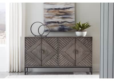 Distressed accent cabinet top