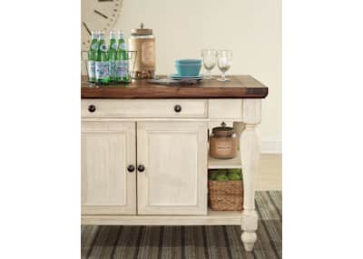 Marsilona EXCLUSIVE 3 Piece Kitchen Island Set Two tone 3