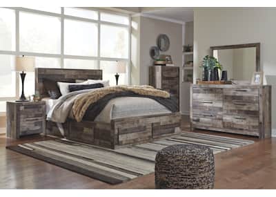 Derekson 3 Piece Full Storage Bed Multi Gray Dufresne