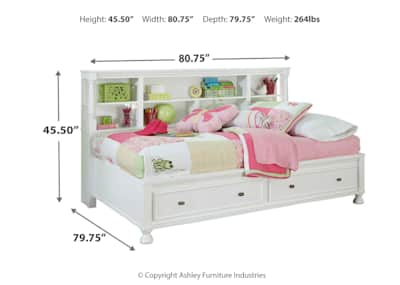 Kaslyn full bookcase bed top