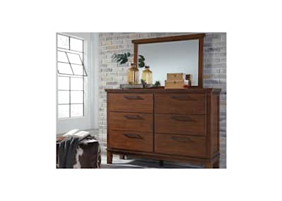 Ralene Dresser and Mirror Dark Brown Dufresne Furniture and