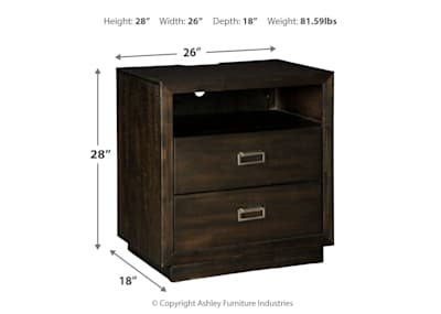 Hyndell Two Drawer Nightstand | Ashley Canada