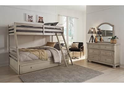 Lettner Twin Full Bunkbed w Storage Ashley Canada