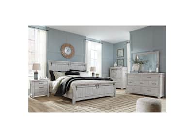 Brashland Dresser and Mirror White Dufresne Furniture and