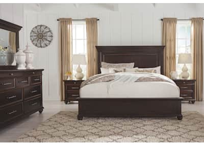 Brynhurst King Bed Dark Brown Dufresne Furniture and Appliances