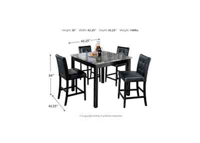 Maysville Counter Dining Set Black 5 Piece Maysville