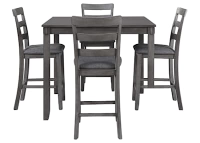 Bridson Counter Dining Set Gray 5 Piece Bridson Counter