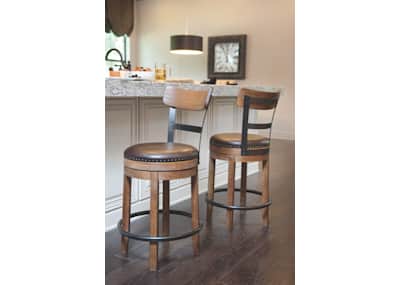 Pinnadel upholstered swivel barstool best sale