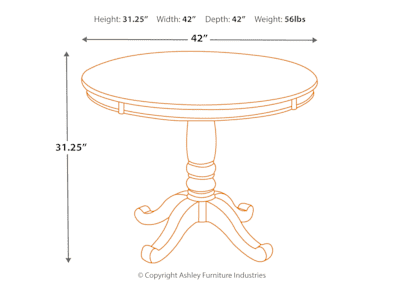 Whitesburg round clearance dining table