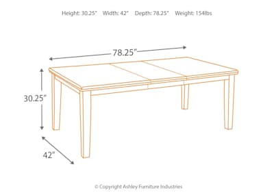 Haddigan Dining Extension Table Ashley Canada