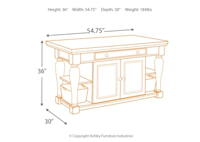 Ashley furniture 2024 marsilona kitchen island