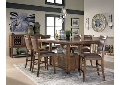Royard counter height dining table and 4 barstools discount