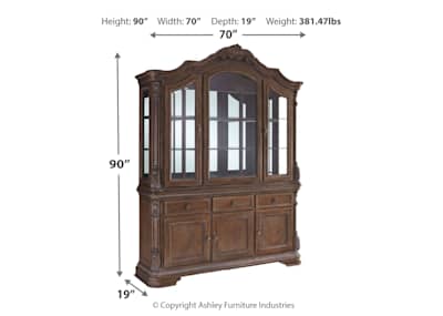 Ashley furniture china sale hutch