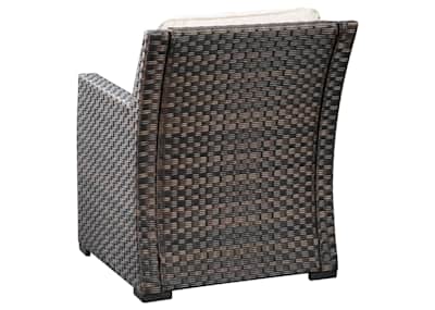 Outdoor Easy Isle Lounge Chair Dark Brown Beige Dufresne