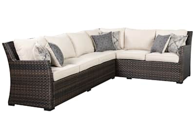 Outdoor Easy Isle Sofa Sectional Chair w Cushion set of 3