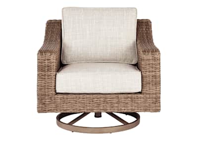 Outdoor Beachcroft Swivel Lounge Chair Beige Ashley Canada