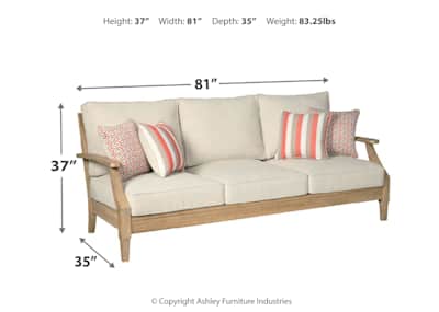 Outdoor Clare View Sofa Beige Dufresne Furniture and Appliances