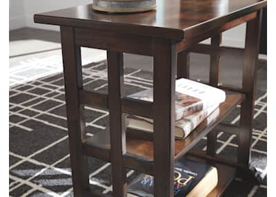 Braunsen Chairside Table Brown Dufresne Furniture and Appliances