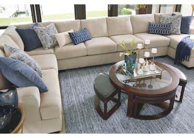 Marion coffee table with nesting stools hot sale