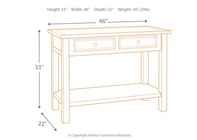 Ashley bolanburg console sale table