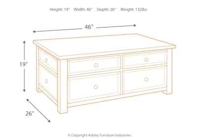 Tyler Creek Coffee Table with Lift Top Ashley Canada