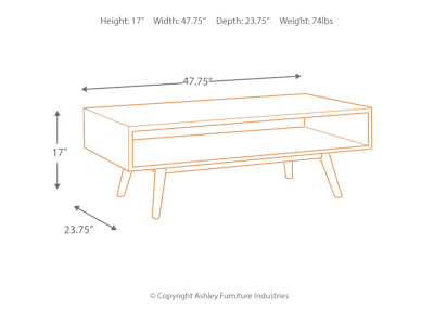 Ashley furniture kisper coffee new arrivals table