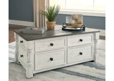 Havalance Coffee Table White Gray Dufresne Furniture and