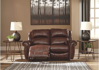 Bingen Reclining Loveseat Harness Dufresne Furniture and