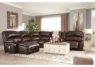 Hallstrung 6 piece leather sectional top