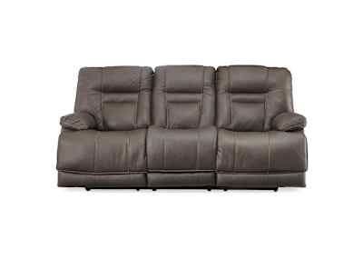 Wurstrow Power Reclining Sofa With Power Headrest Smoke